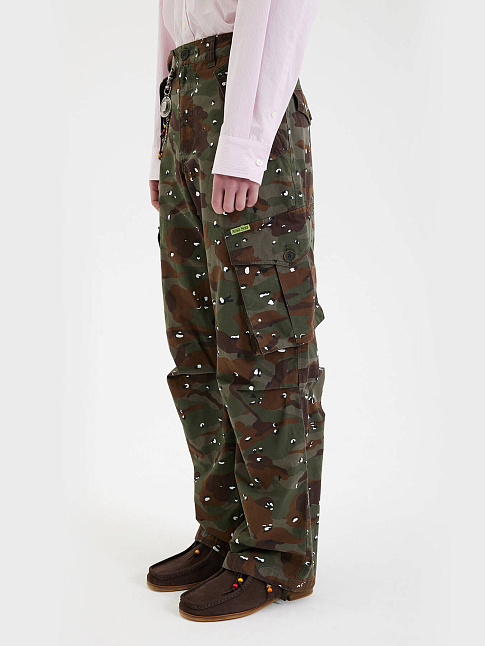 Брюки MILITARY CAMO CARGO (размер S, цвет Зеленый)