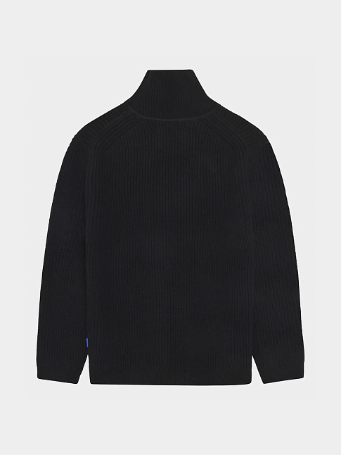 Свитер HALF ZIP WOOL (размер XXL, цвет Черный)