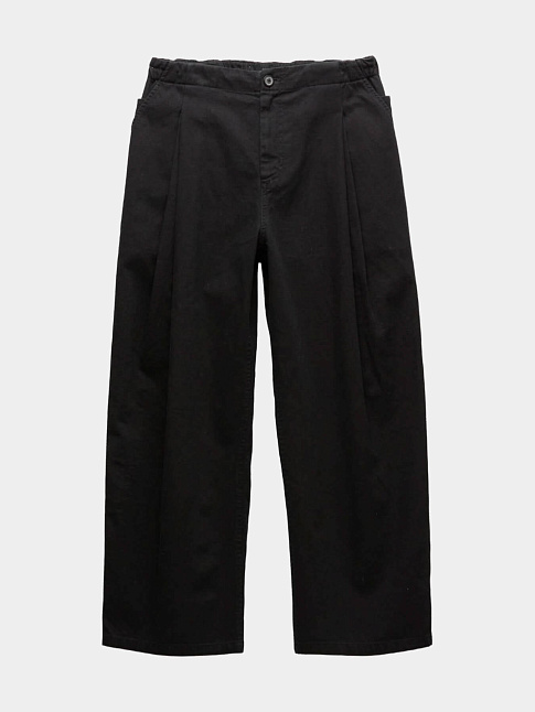 Брюки BANDING WAIST WASHED DOUBLE PLEATED (размер M, цвет Черный)