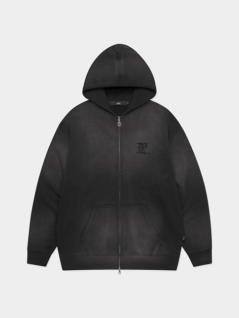 Худи GOTHIC WASHED ZIP-UP (размер XL, цвет Черный)