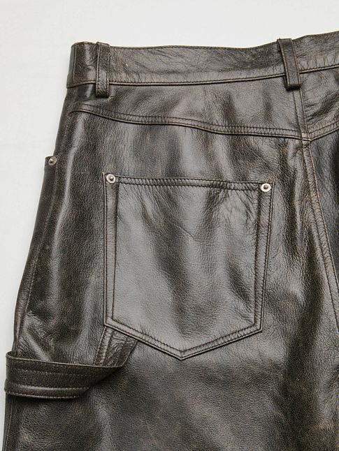 Брюки LEATHER DOUBLE KNEE (размер M, цвет Коричневый)