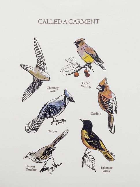 Футболка BIRDS (размер S, цвет Белый)