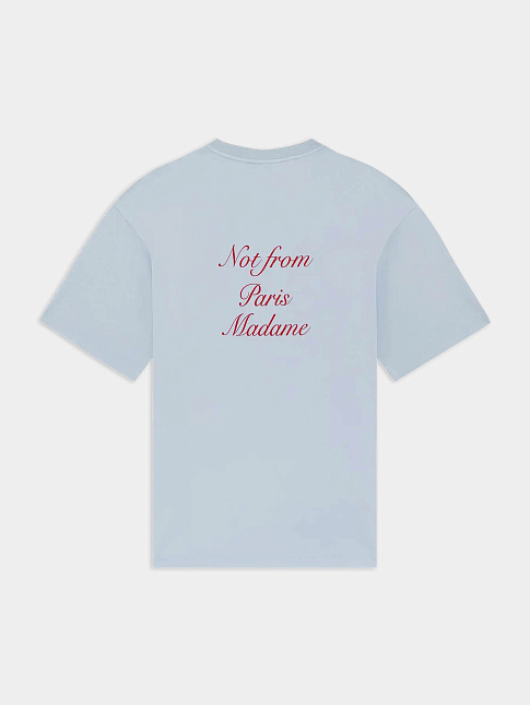 Футболка SLOGAN CALLIGRAPHY (размер XL, цвет Голубой)