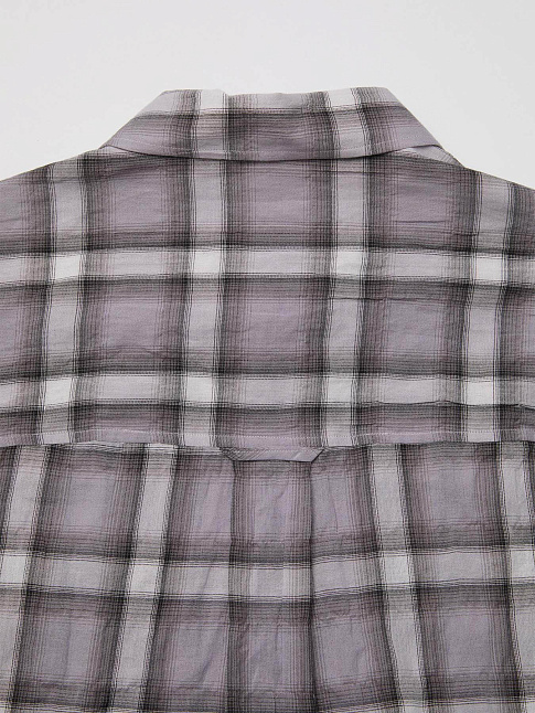 Рубашка SEERSUCKER OMBRE CHECKERED (размер M, цвет Фиолетовый)