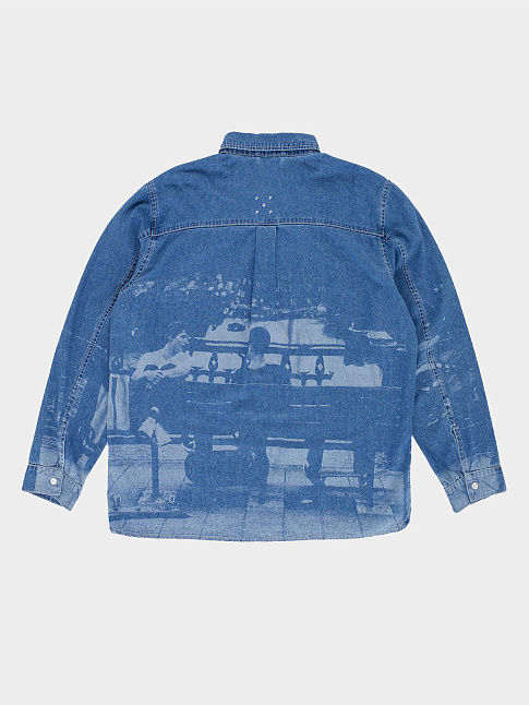 Рубашка PRINTED DENIM (размер XL, цвет Синий)