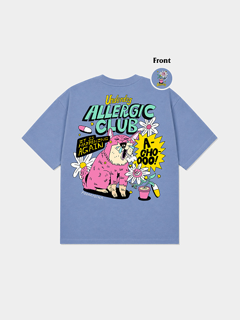 Футболка ALLERGIC CLUB (размер XS, цвет Синий)