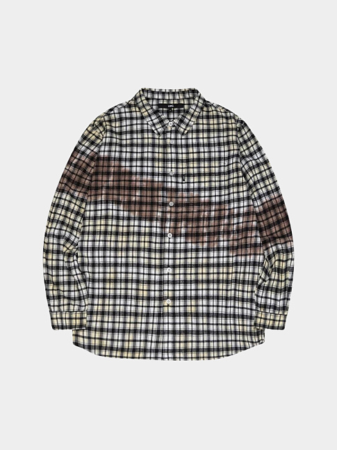 Рубашка TIE DYE PLAID (размер S, цвет Бежевый)