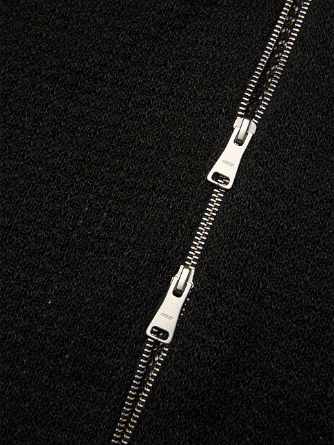 Свитер LINEN BLEND STAND COLLAR ZIP-UP (размер M, цвет Темно-серый)