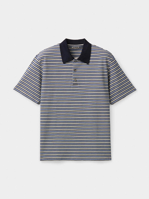 Поло MULTI-PIN STRIPE (размер M, цвет Голубой)