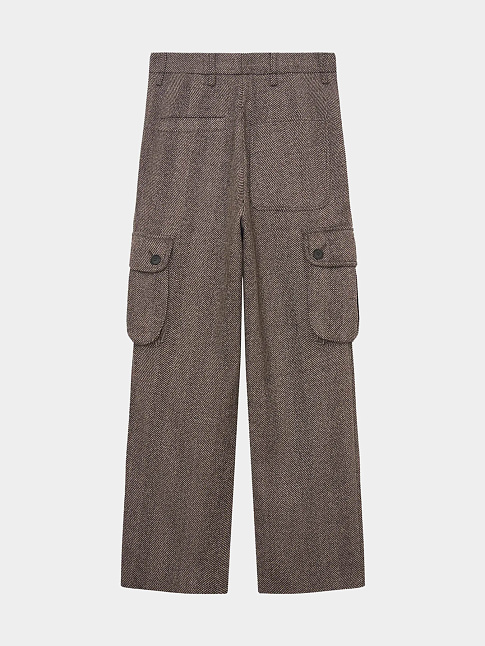 Брюки TWEED HERRINGBONE (размер S, цвет Светло-коричневый)