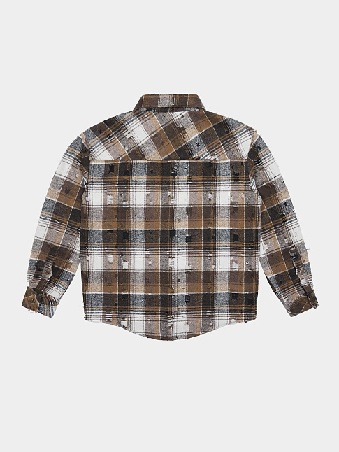 Фланелевая рубашка (размер XL, цвет Коричневый)