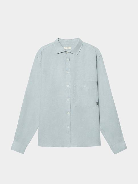 Рубашка LINEN BOXY (размер XL, цвет Голубой)