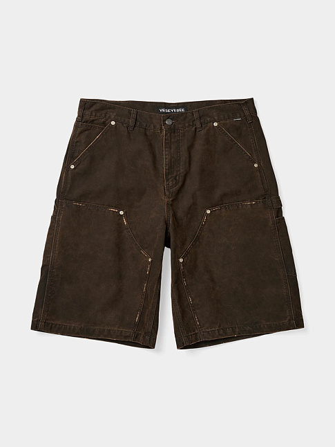 Шорты WASHED CANVAS CARPENTER (размер M, цвет Коричневый)