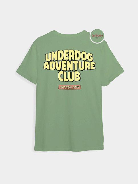 Футболка ADVENTURE CLUB (размер S, цвет Зеленый)