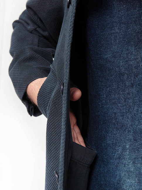 Пальто J-11-DB DRAIN (размер L, цвет Синий)