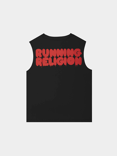 Майка MELTED BUBBLE LOGO MUSCLE (размер M, цвет Черный)