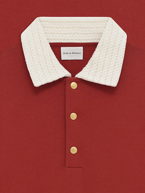 Свитшот POLO COL CROCHET (размер XL, цвет Красный)
