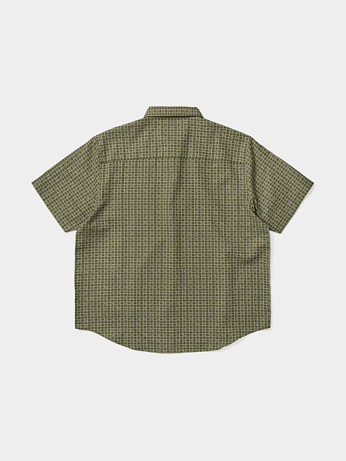 Рубашка Y.E.S FONT PLAID HALF (размер M, цвет Зеленый)