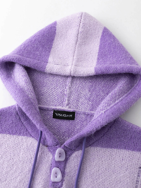 Джемпер STRIPES HOOD (размер M, цвет Фиолетовый)