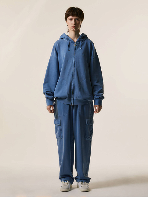 Брюки OVERDYED SPIRAL CARGO SWEAT (размер S, цвет BLUE)