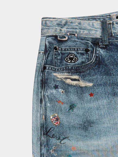 Джинсы TROMPE L' OEIL (размер M, цвет Разноцветный)