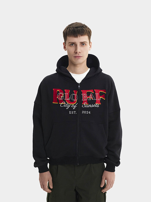 Худи ZIP  (размер L, цвет Черный)