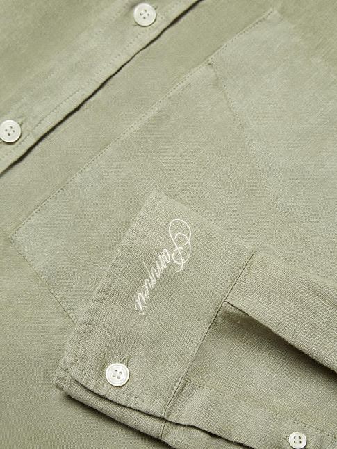 Рубашка LINEN BOXY (размер M, цвет Зеленый)