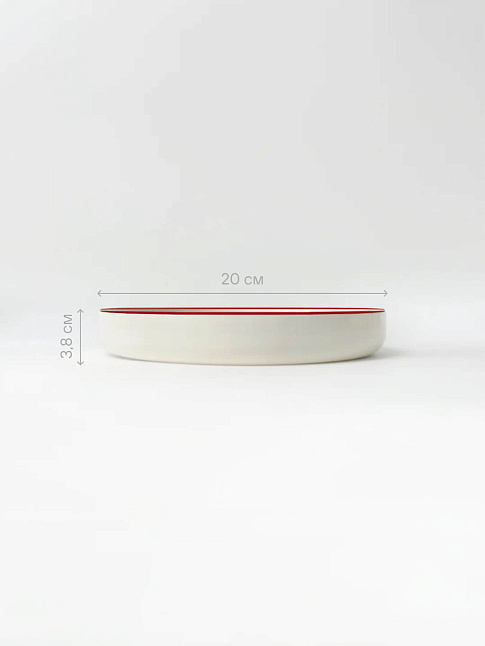 Большая тарелка 20 см (размер one size, цвет Красный)