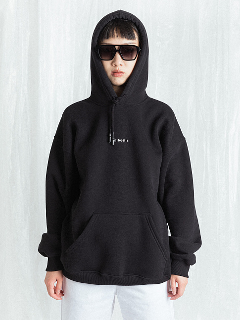 Худи BINARY (размер XS, цвет Черный)