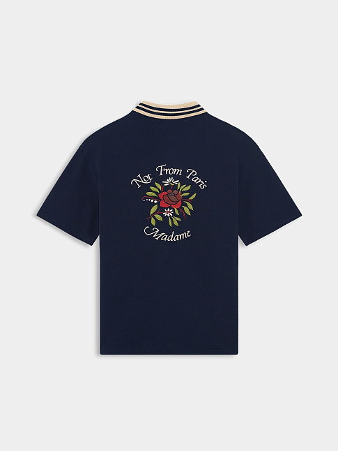 Рубашка PIQUEE SLOGAN ROSE (размер M, цвет Синий)