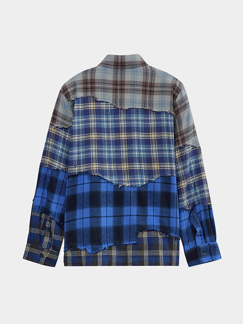Рубашка FACE PATCHWORKED FLANNEL (размер L, цвет Разноцветный)