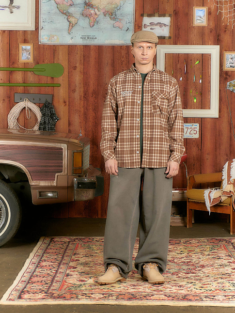Рубашка HUMAN FLANNEL (размер L, цвет Коричневый)