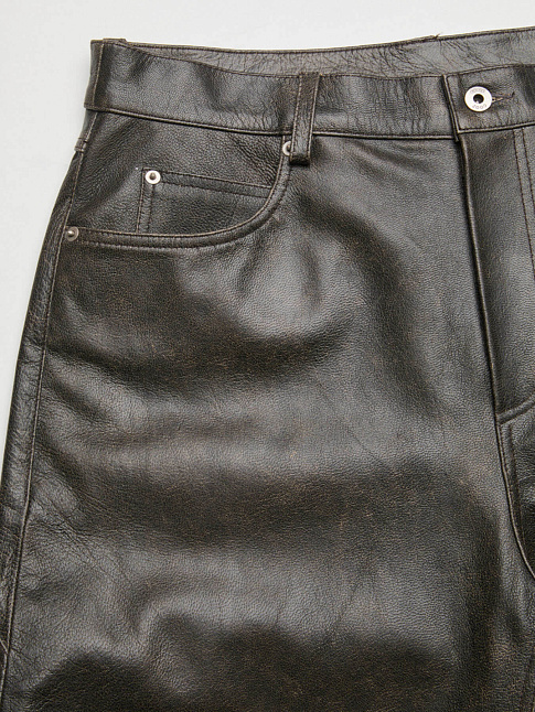 Брюки LEATHER DOUBLE KNEE (размер M, цвет Коричневый)