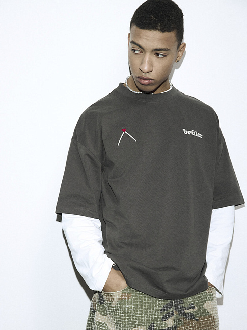 Футболка PEAU A PEAU (размер XL, цвет Темно-серый)