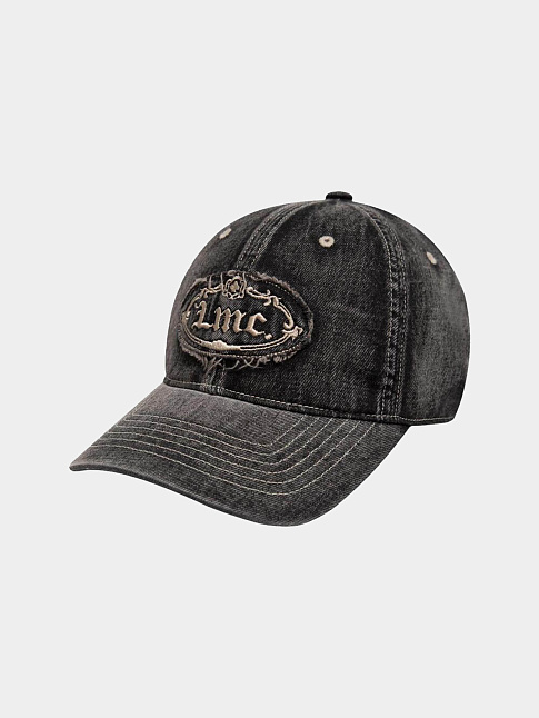 Кепка WASHED DENIM GOTHIC OVAL 6PANEL (размер one size, цвет Черный)