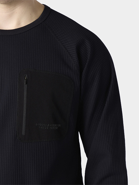 Лонгслив WAFFLE (размер L, цвет Черный)