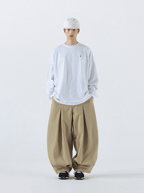 Брюки UNBALANCE LONG TUCK BALLOON (размер L, цвет Бежевый)