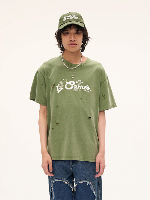 Футболка WHERE THE CORN POPS (размер XS, цвет Зеленый)