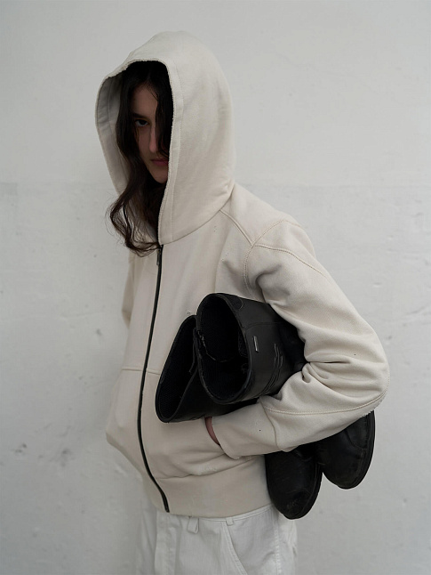 Худи F40 ZIP (размер S, цвет Белый)