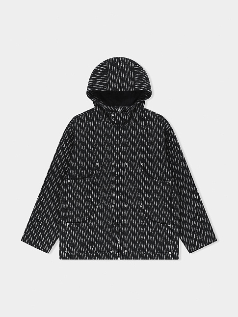 Куртка HOODED WOOL ZIP (размер L, цвет Черный)