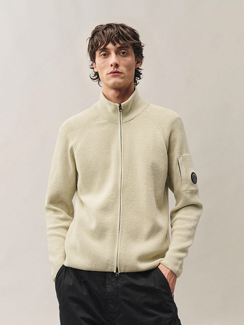 Кардиган WAFFLE KNIT COTTON ZIP LENS (размер L, цвет 120)