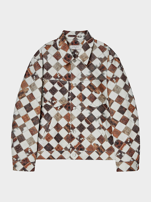 Куртка DAMIER PRINTED TRUCKER (размер M, цвет Коричневый)