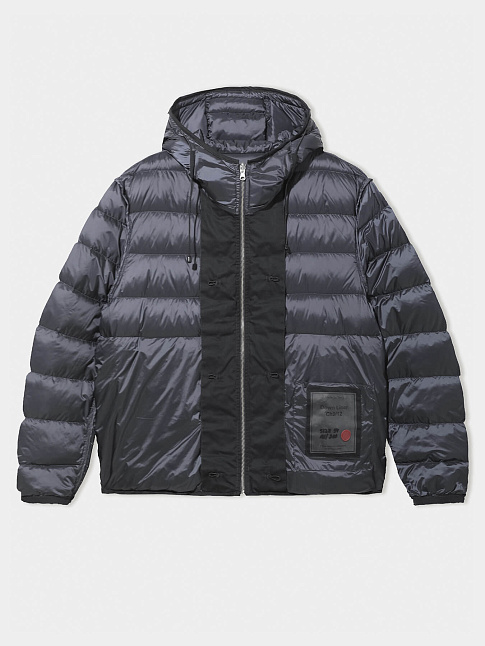 Пуховик DOWN LINER HOODED (размер 58, цвет Темно-серый)