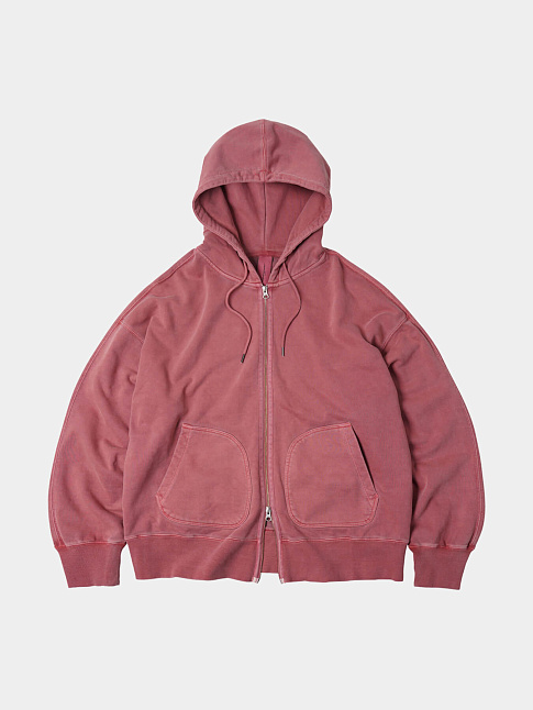 Худи OG PIGMENT DYEING ZIPUP PARKA (размер L, цвет Розовый)
