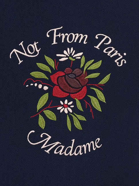 Рубашка PIQUEE SLOGAN ROSE (размер M, цвет Синий)