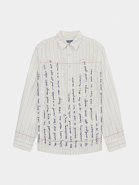 Рубашка PAPER HANDWRITING (размер XXL, цвет Белый)