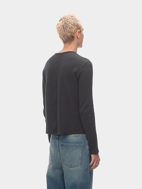 Лонгслив RIB HENLEY (размер L, цвет Темно-серый)