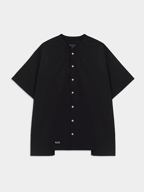 Рубашка KINOMO WITHOUT COLLAR SHORT (размер S, цвет Черный)