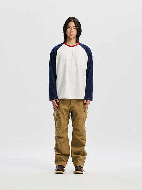 Лонгслив COLOR BLOCK RAGLAN (размер L, цвет Белый)