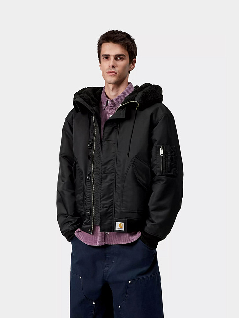 Бомбер HD OLTERA (размер M, цвет Черный)